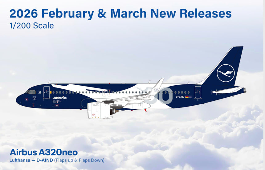 SQ Wings Lufthansa "Lufthansa 100th Anniversary" Airbus A320neo D-AIND 1/200 Aircraft Scale Model
