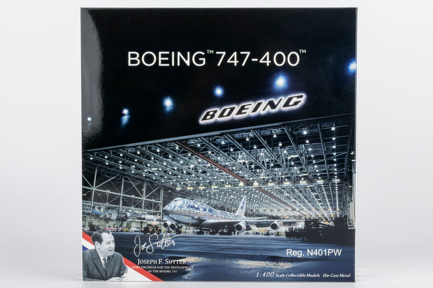NG Models The Boeing Company Boeing House Colors Boeing 747-400 N401PW 1/400 Aircraft Scale Model