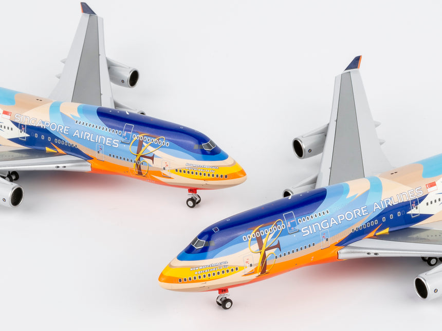 NG Models Singapore Airlines "Tropical" livery Boeing 747-400 9V-SPK 1/400 Aircraft Scale Model