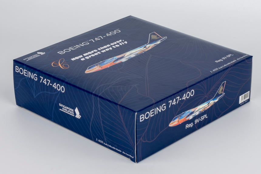 NG Models Singapore Airlines "Tropical" livery Boeing 747-400 9V-SPL 1/400 Aircraft Scale Model