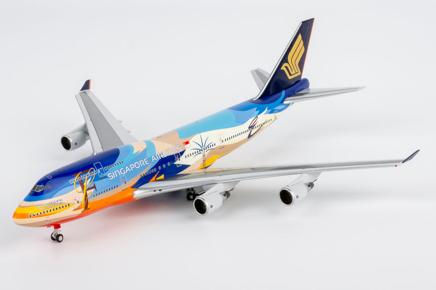 NG Models Singapore Airlines "Tropical" livery Boeing 747-400 9V-SPL 1/400 Aircraft Scale Model