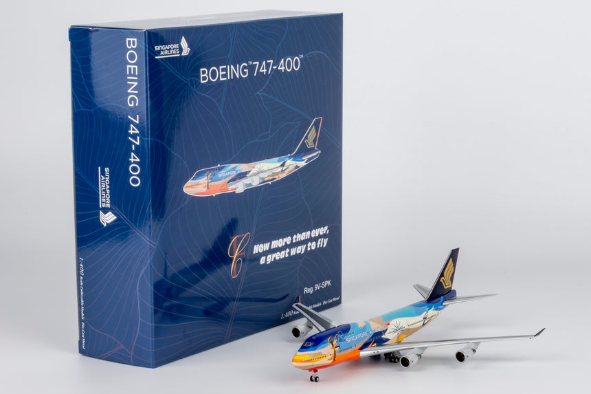 NG Models Singapore Airlines "Tropical" livery Boeing 747-400 9V-SPK 1/400 Aircraft Scale Model