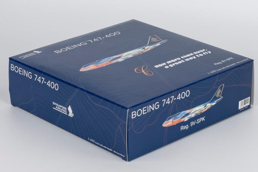NG Models Singapore Airlines "Tropical" livery Boeing 747-400 9V-SPK 1/400 Aircraft Scale Model