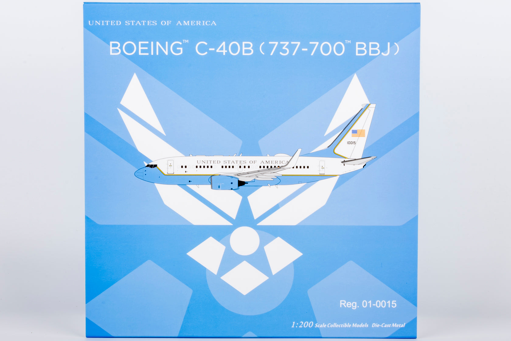 アメリカ空軍 C-40B 01-0015 1/200 USA - Air Force C-40B (737-700 BBJ) Reg : 01-0015 Scale 1