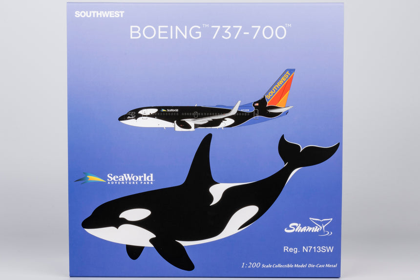 NG Models Southwest Airlines Shamu livery Boeing 737-700/w N713SW 1/200 Aircraft Scale Model