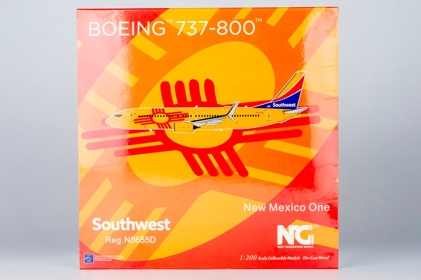 NG Models Southwest Airlines 737-800/w N8655D New Mexico One cs; with scimitar winglets 1/200 Scale