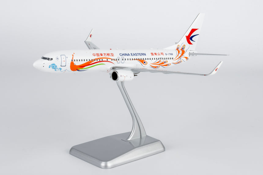 NG Models China Eastern Airlines "Orange Peacock" livery Boeing 737-800/w B-1788 1/200 Aircraft Scale Model