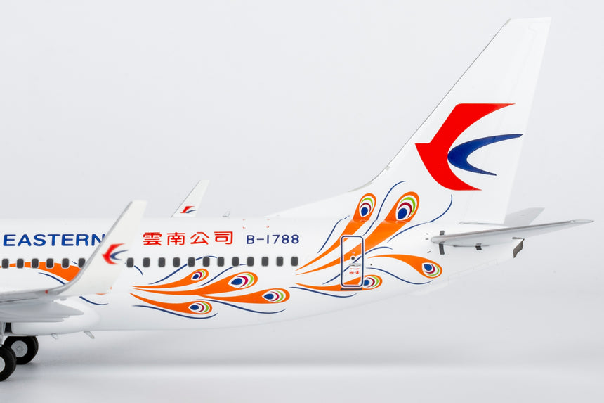 NG Models China Eastern Airlines "Orange Peacock" livery Boeing 737-800/w B-1788 1/200 Aircraft Scale Model