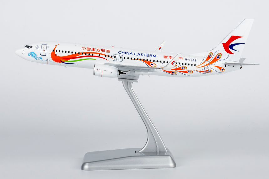NG Models China Eastern Airlines "Orange Peacock" livery Boeing 737-800/w B-1788 1/200 Aircraft Scale Model