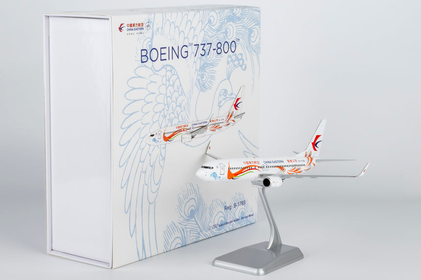 NG Models China Eastern Airlines "Orange Peacock" livery Boeing 737-800/w B-1789 1/200 Aircraft Scale Model