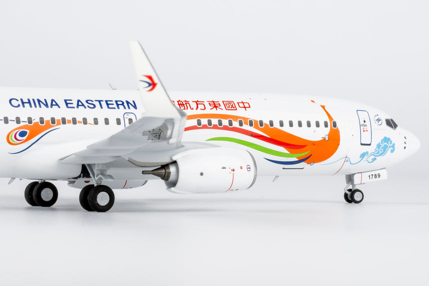 NG Models China Eastern Airlines "Orange Peacock" livery Boeing 737-800/w B-1789 1/200 Aircraft Scale Model
