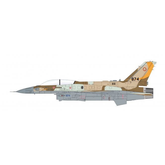 Hobby Master F-16I "Operation Rising Lion" 874, No. 107 Sqn., IAF, 2025 (w/GBU-39 bombs & Rampage mssiles) 1/72 Scale