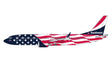 GeminiJets Southwest Airlines Boeing B737 MAX 8 N8719Q Liberty One America 250 Flag Livery 1/400 Aircraft Scale Model