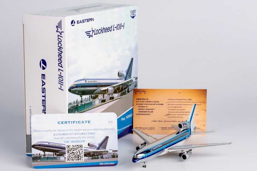 NG Models Eastern Air Lines (Bare Metal) Lockheed L-1011 TriStar 1 N305EA 1/400 Aircraft Scale Model