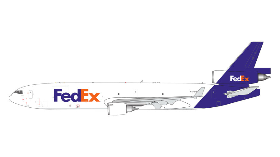 GeminiJets FedEx McDonnell Douglas MD-11F N572FE 1/400 Aircraft