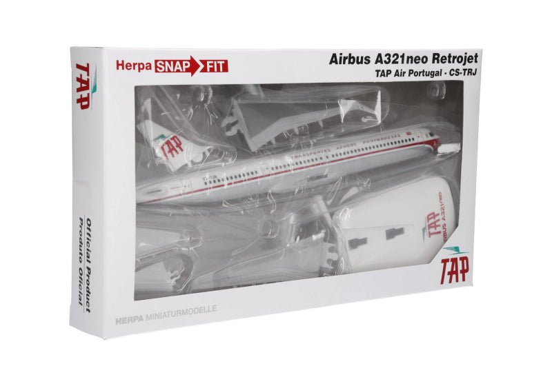 Herpa Snap-Fit TAP Air Portugal Airbus A321neo - CS-TJR Retro 75th Anniversary Colours 1/200 Aircraft Scale Model
