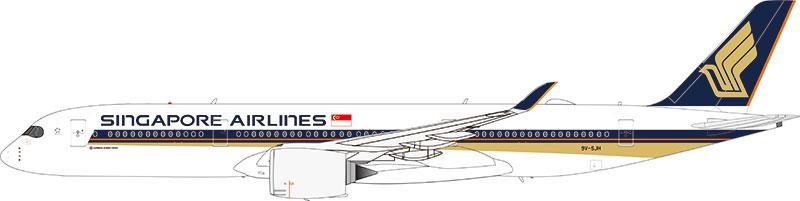 Aviation400 Singapore Airlines Airbus A350-900 9V-SJH (detachable gear) 1/400 Aircraft Scale Model