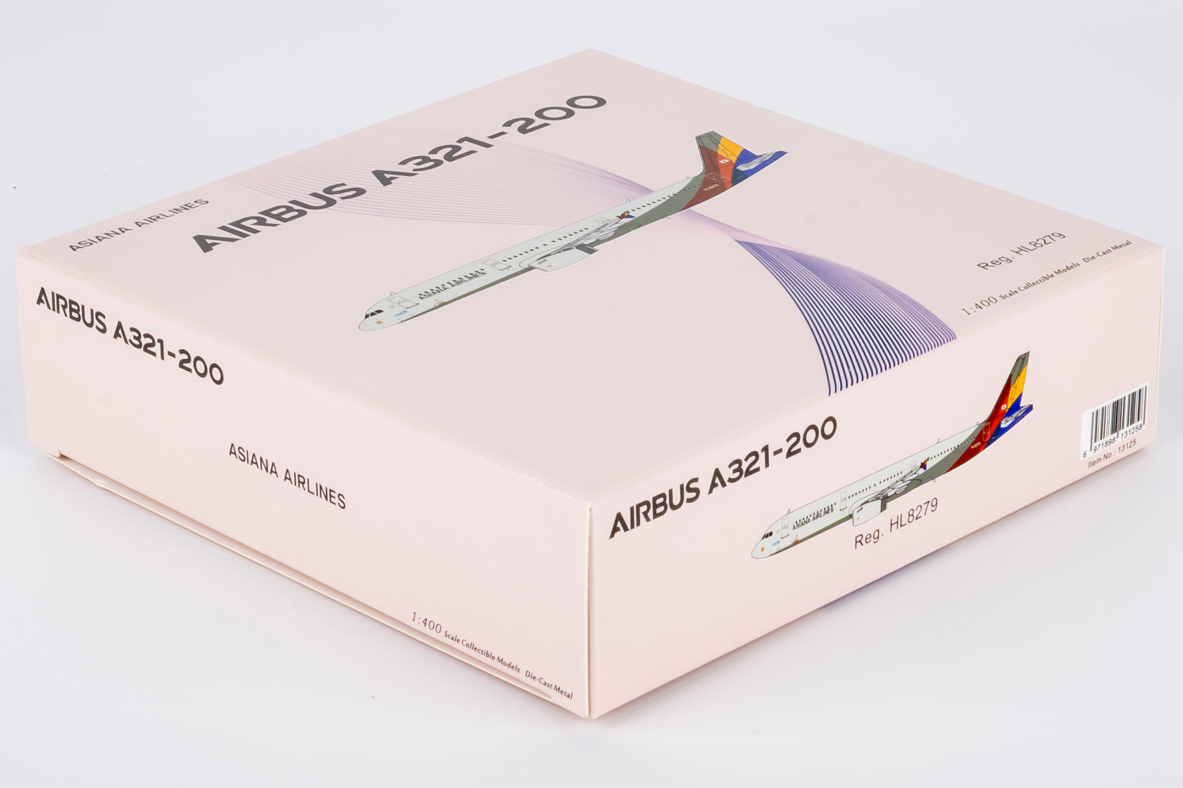 航空機・ヘリコプター Asiana Airlines Airbus A321 1/200 NG Model Asiana Airlines A321-200 HL8279 new titles 13125 1:400