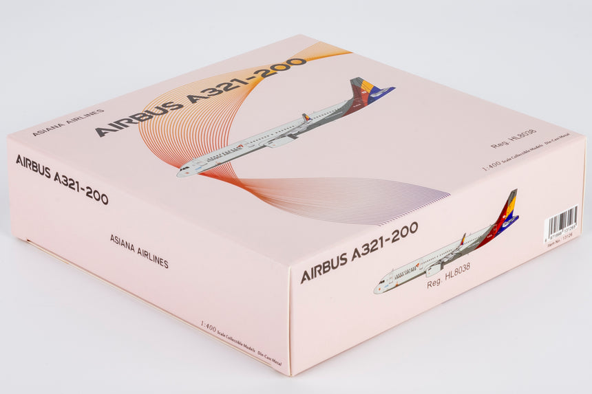 NG Models Asiana Airlines Airbus A321-200/w HL8038 1/400 Aircraft Scale Model