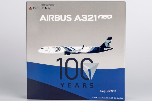 NG Models Delta Air Lines (Special Paint for the 100th Anniversary) Airbus A321neo N589DT 1/400 Aircraft Scale Model
