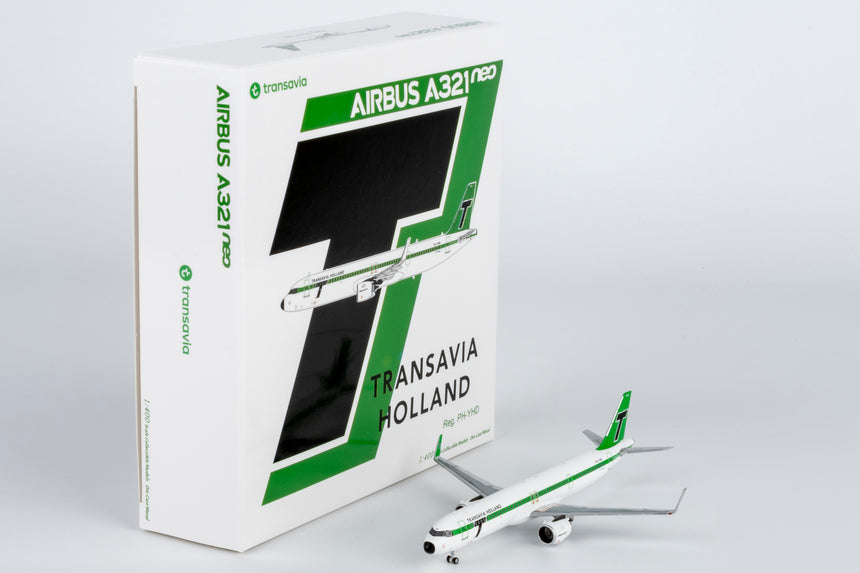 NG Models Transavia (1960s Retro colors) Airbus A321neo PH-YHD 1/400 Aircraft Scale Model