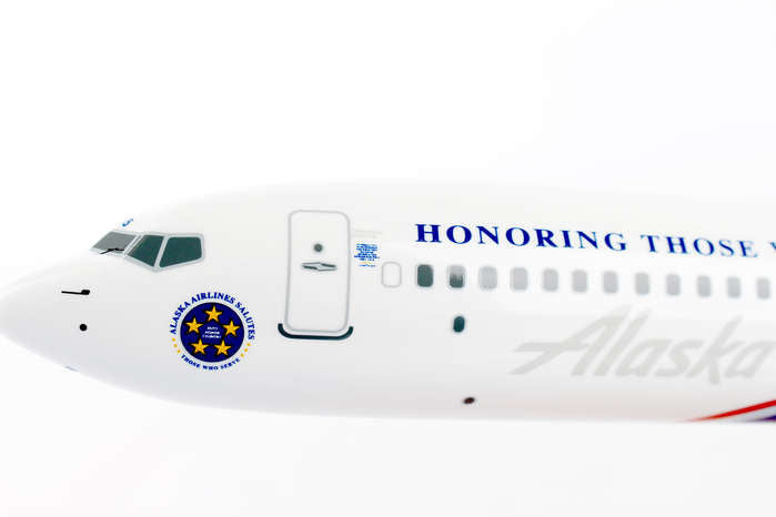 SkyMarks Alaska Airlines Boeing 737-900 Veterans 1/130 Scale