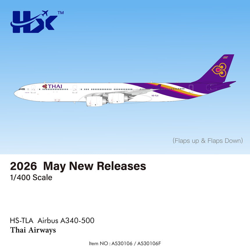 HX Models Thai Airways Airbus A340-500 HS-TLA 1/400