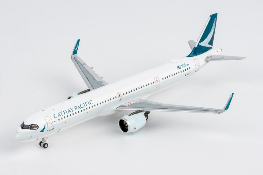 NG Models Cathay Pacific Airways Airbus A321neo B-HPE ("80 Years Together" sticker) 1/400 Aircraft Scale Model