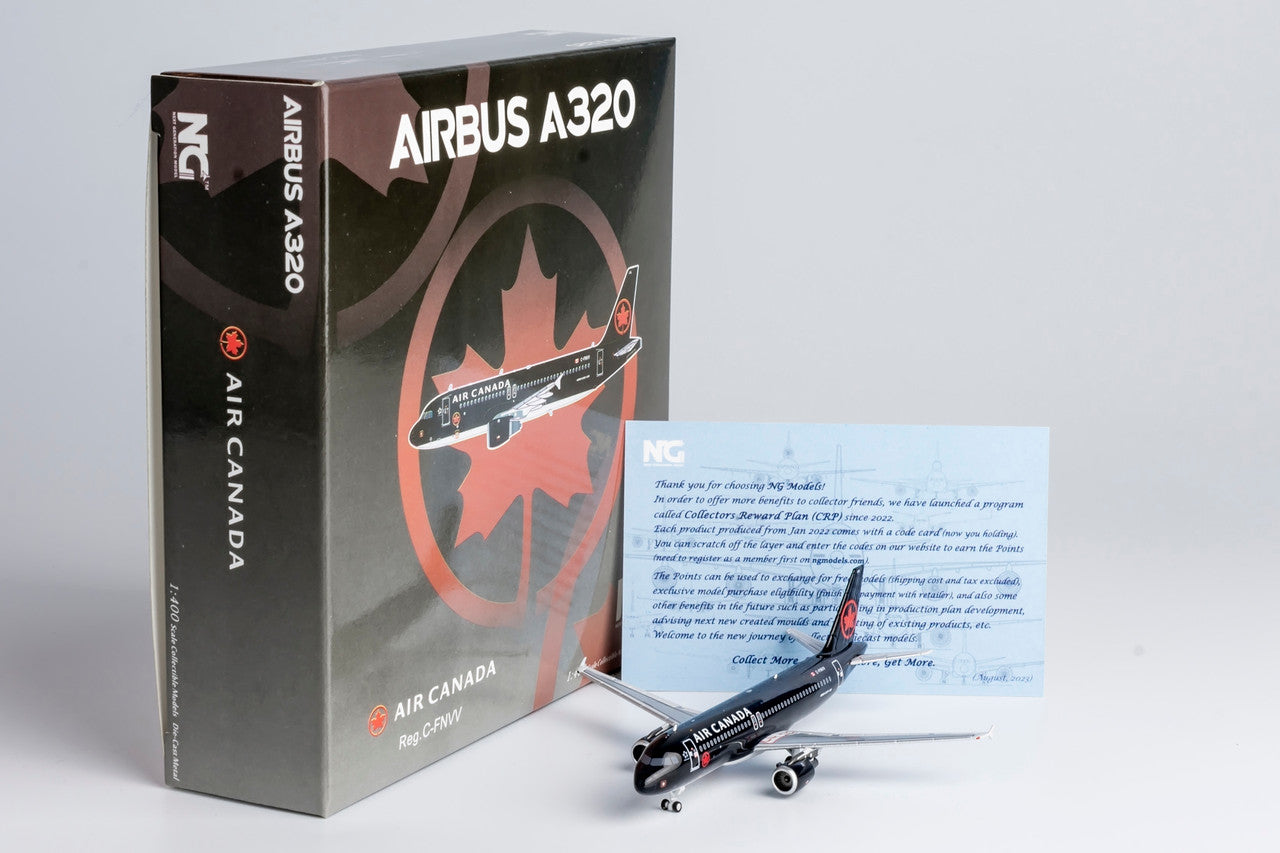 AIRBUS A320 モデル 未開封 NG Model Air Canada Jetz Airbus A320-200 C-FNVV 1/400 Scale
