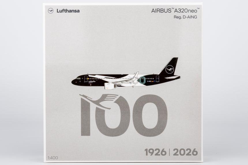 NG Models Lufthansa Airbus A320neo D-AING "100 Years Anniversary" 1/400 Aircraft Scale Model