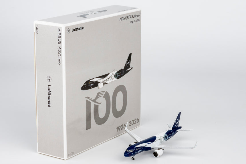 NG Models Lufthansa Airbus A320neo D-AING "100 Years Anniversary" 1/400 Aircraft Scale Model