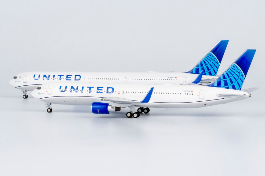 NG Models United Airlines Boeing 767-400ER N77066 "Blue Evolution" CF6 engines 1/400 18001