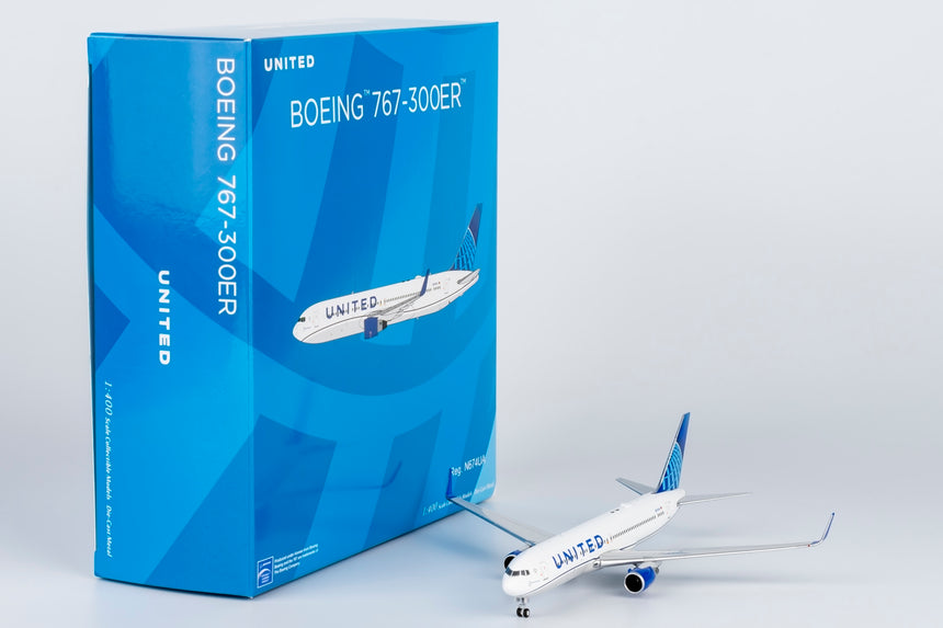NG Models United Airlines Boeing B767-300ER/w N674UA Blue Evolution c/s 1/400 Aircraft Scale Model