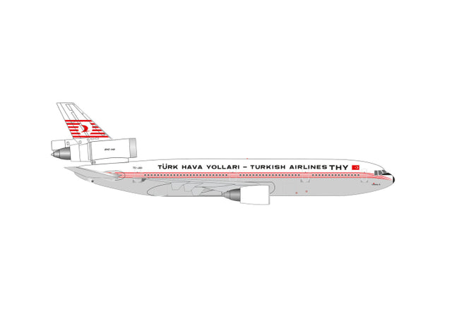 Herpa Turkish Airlines McDonnell Douglas DC-10-10 - TC-JAU "Istanbul" 1/500 Aircraft Scale Model