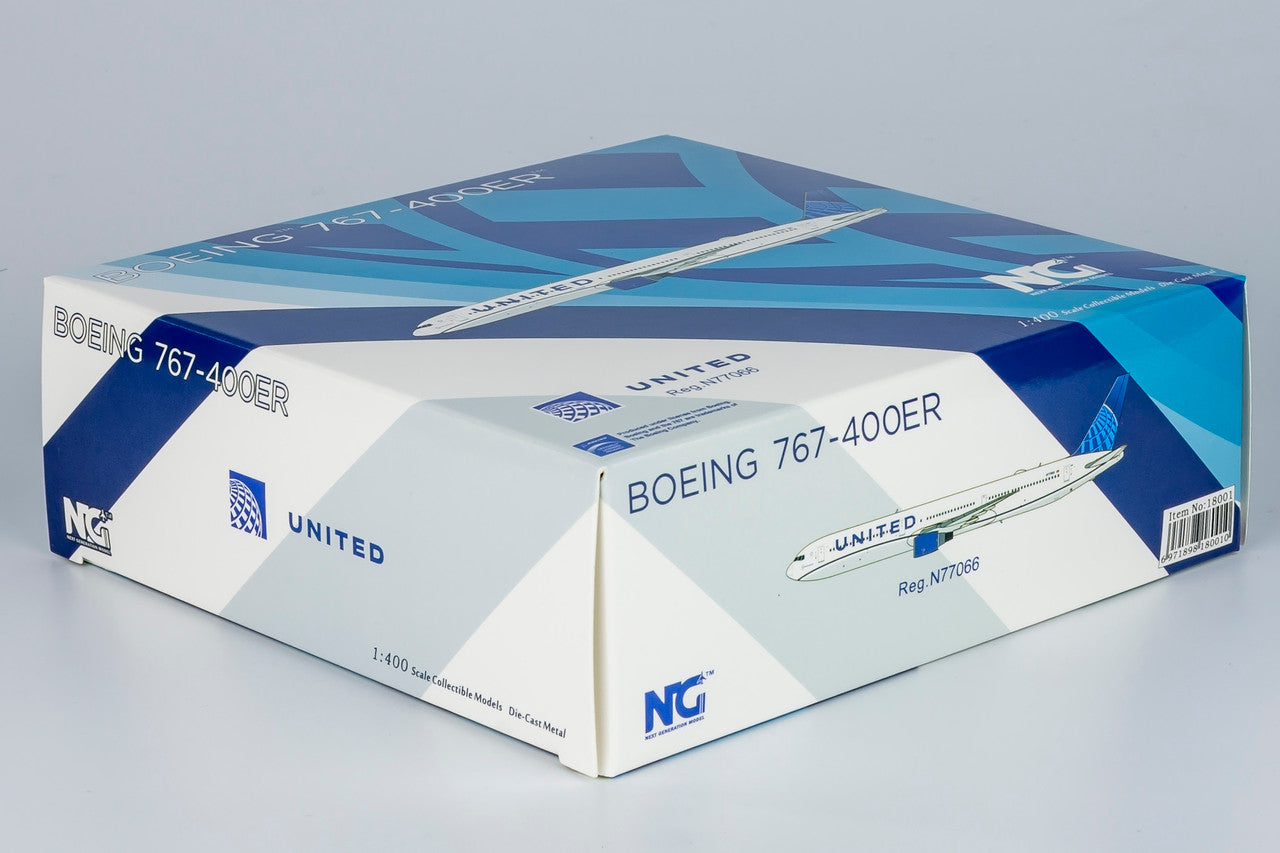 NG Models United Airlines Boeing 767-400ER N77066 "Blue Evolution" CF6 engines 1/400 18001