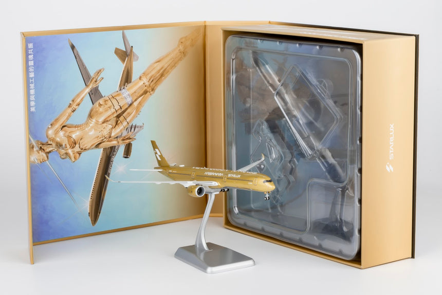 NG Models Starlux Airlines Airbus A350-1000 B-58554 (Airsorayama Golden) Ultimate 1/400 Aircraft Scale Model