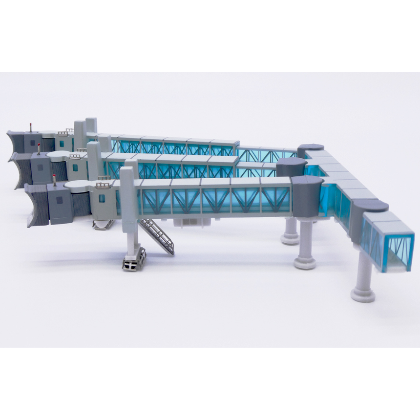 JC Wings Air Passenger Bridge A380 (Blue) 1/400 Scale Model Accessory