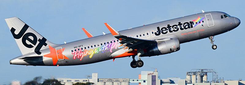 Aviation400 Jetstar Airways Airbus A320-232(WL) VH-VFY Flying with Pride 1/400 Aircraft Scale Model