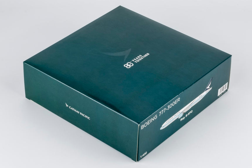 NG Models Cathay Pacific Airways Boeing 777-300ER B-KPO (large titles; "80 Years Together" sticker) 1/400 Aircraft Scale Model