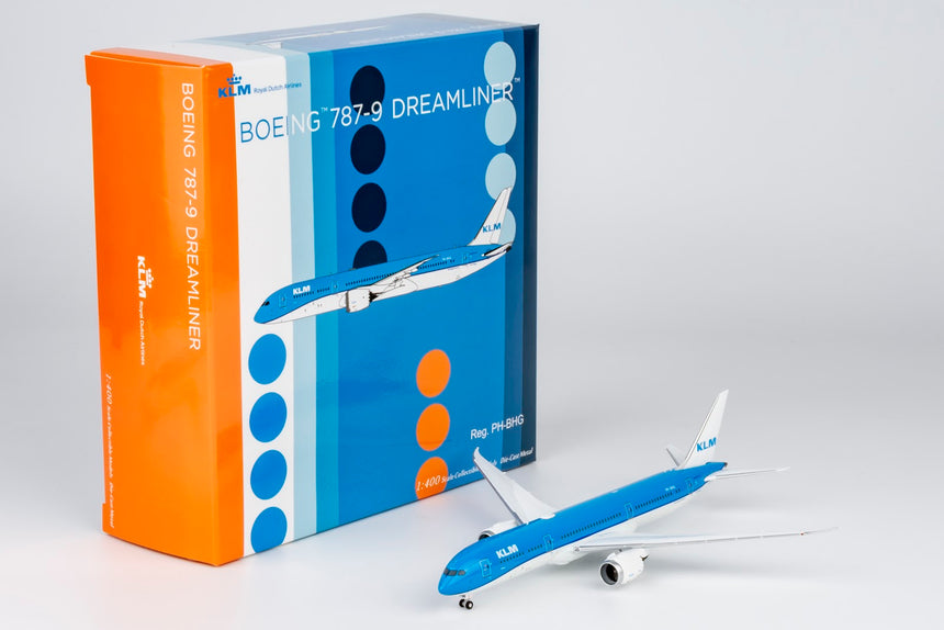 NG Models KLM Royal Dutch Airlines Boeing B787-9 Dreamliner PH-BHG KLM logo's without the crown 1/400 Aircraft Scale Model
