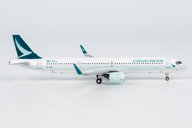 NG Models Cathay Pacific Airways Airbus A321neo B-HPE ("80 Years Together" sticker) 1/400 Aircraft Scale Model