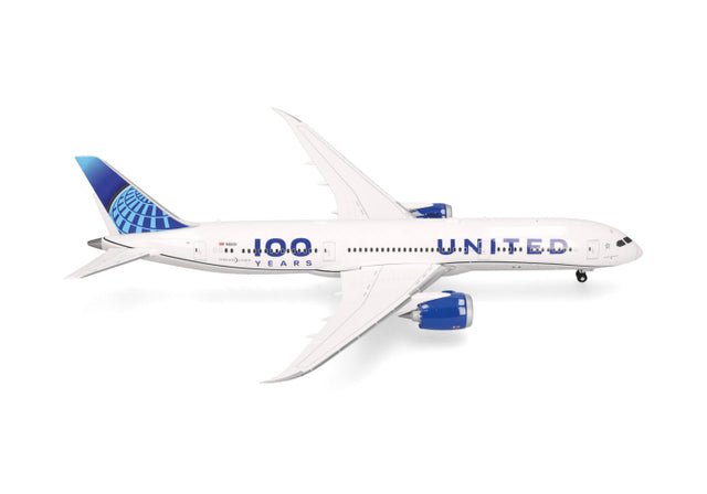 Herpa United Airlines Boeing 787-9 Dreamliner - N61101 "100 Years" 1/200 Aircraft Scale Model