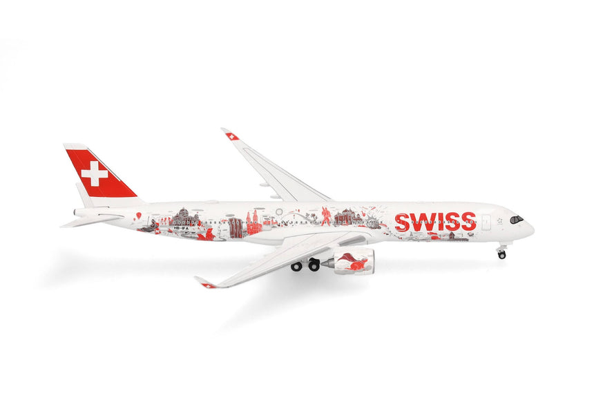 Herpa Swiss International Air Lines Airbus A350-900 Wanderlust 1/500 scale model