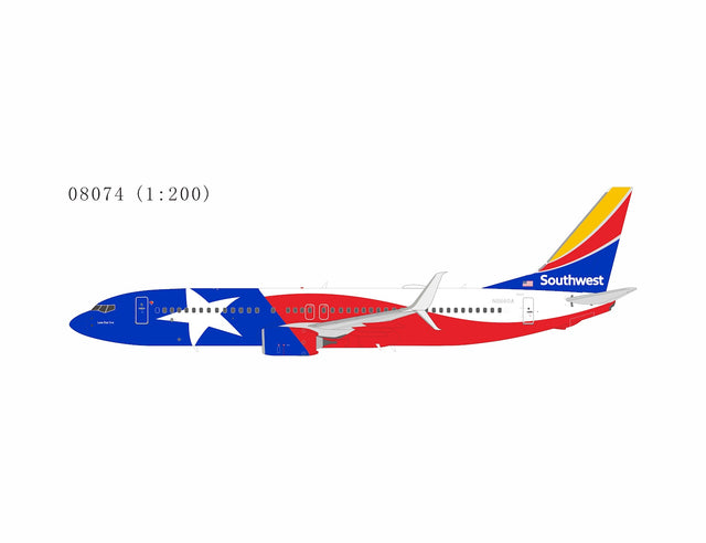 NG Models Southwest Airlines (new Lone Star One) Boeing 737-800 N8660A 1/200 Aircraft Scale Model