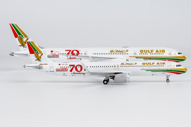 NG Models Gulf Air Airbus A321neo A9C-NB (70th Anniversary livery) 1/400 Aircraft Scale Model