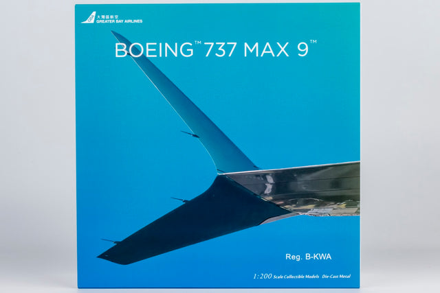 NG Models Greater Bay Airlines Boeing 737 MAX 9 B-KWA (the first 737 MAX 9 for Greater China) 1/200 Aircraft Scale Model