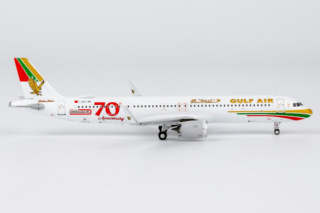 NG Models Gulf Air Airbus A321neo A9C-NB (70th Anniversary livery) 1/400 Aircraft Scale Model