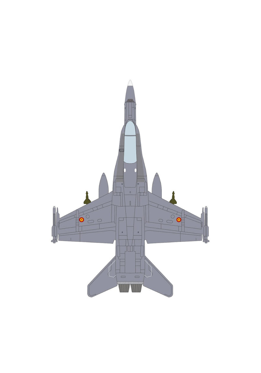 Herpa Spanish Air Force McDonnell Douglas EF-18 Hornet Ala 12 Torrejon 1/200 Aircraft Scale Model - alternate view