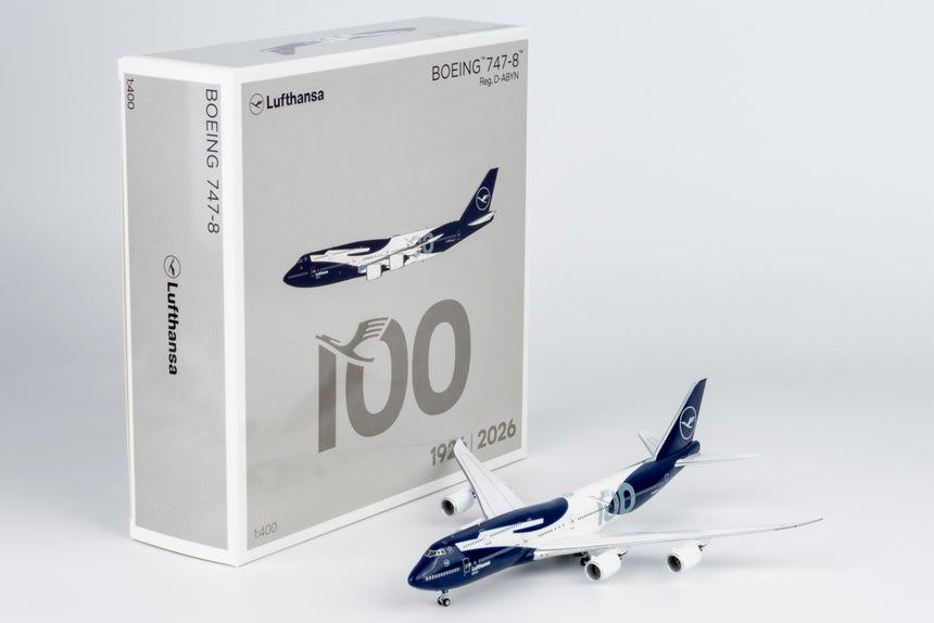 NG Models Lufthansa Boeing B747-8i D-ABYN 100 Years Anniversary 1/400 Aircraft Scale Model