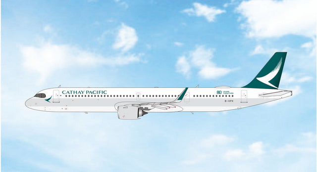 Phoenix Cathay Pacific Airbus A321neo B-HPK 80 Years 1/400 Aircraft Scale Model